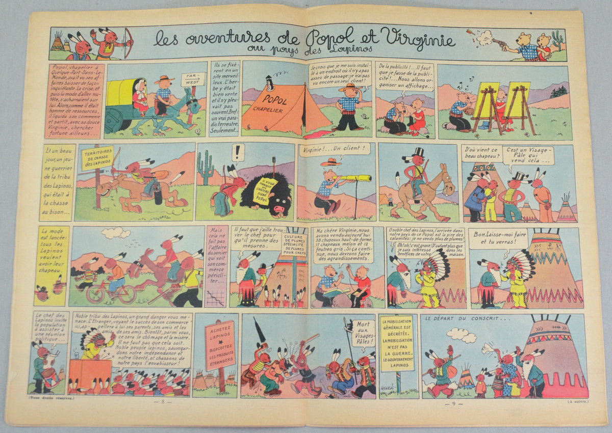 Journal Tintin Issue 18: April 29th 1948 Cover Edition Vintage Comic EO Couverture