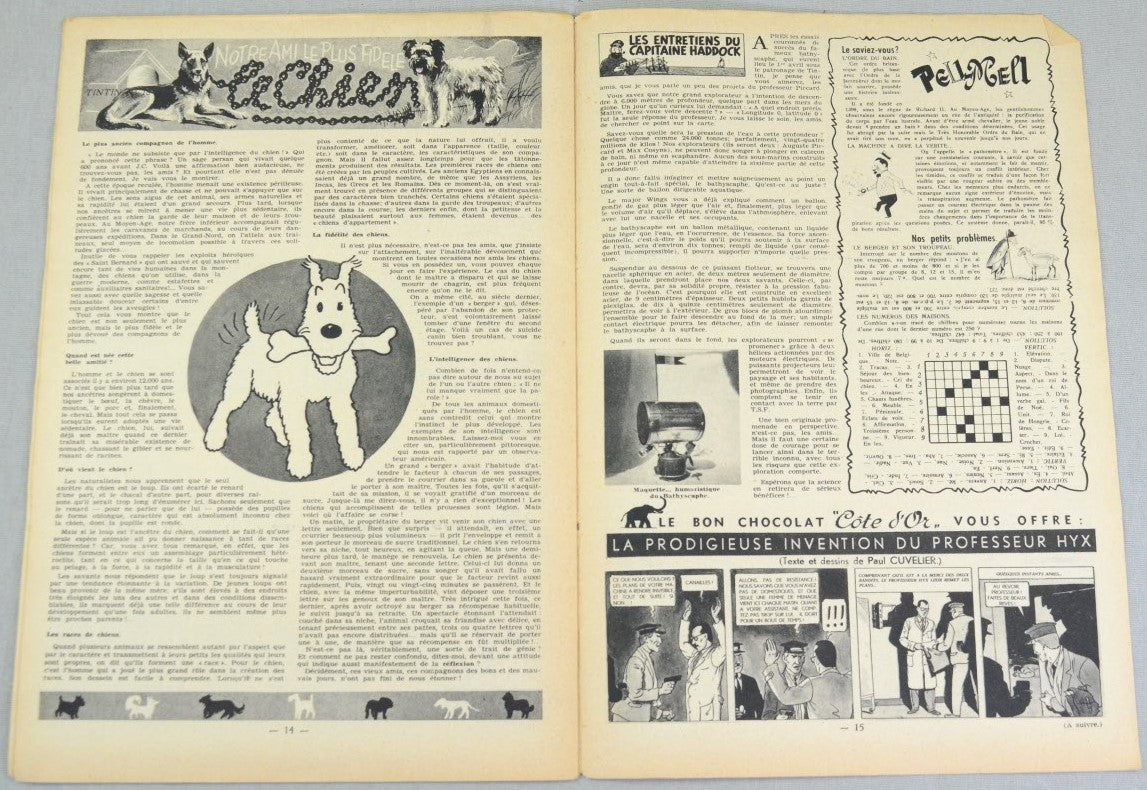 Journal Tintin Issue 18: April 29th 1948 Cover Edition Vintage Comic EO Couverture