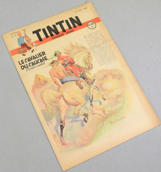 Journal Tintin Issue 21: May 20th 1948 Paul Cuvelier Cover Edition Vintage Comic EO Couverture