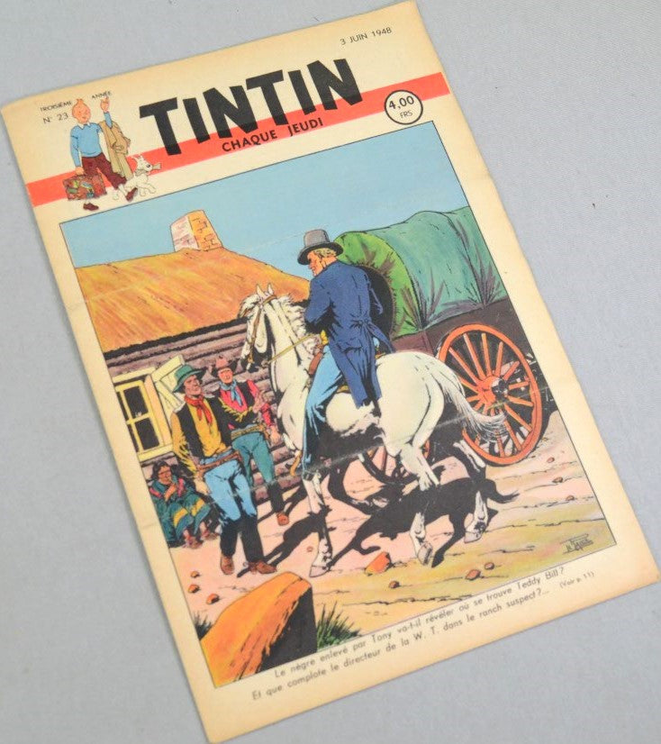 Journal Tintin Issue 23: June 3rd 1948 Étienne Le Rallic Cover Edition Vintage Comic EO Couverture