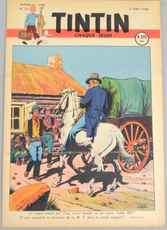 Journal Tintin Issue 23: June 3rd 1948 Étienne Le Rallic Cover Edition Vintage Comic EO Couverture