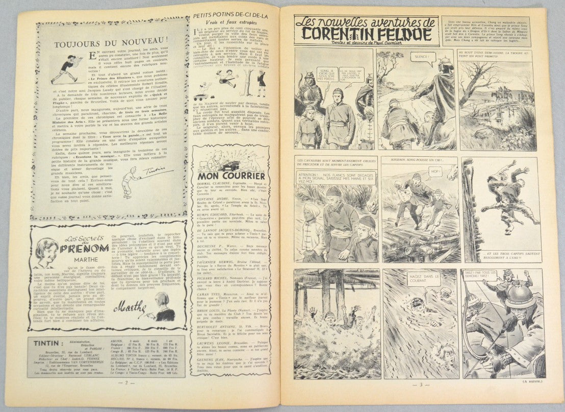 Journal Tintin Issue 23: June 3rd 1948 Étienne Le Rallic Cover Edition Vintage Comic EO Couverture