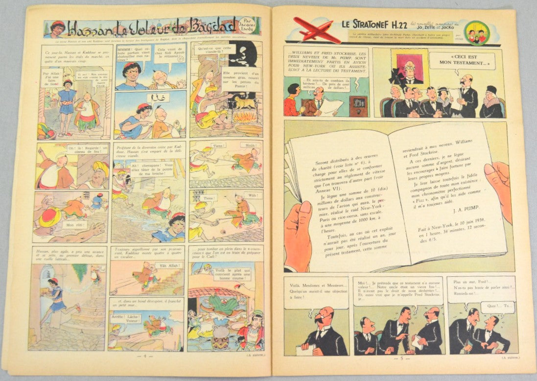 Journal Tintin Issue 23: June 3rd 1948 Étienne Le Rallic Cover Edition Vintage Comic EO Couverture