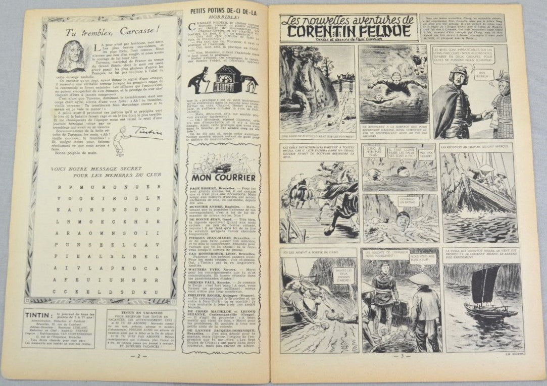 Journal Tintin Issue 24: June 10th 1948 Jacques Laudy Cover Edition Vintage Comic EO Couverture