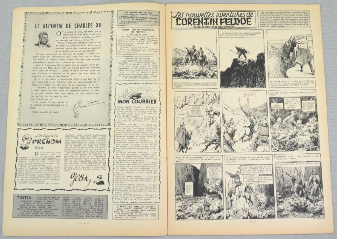 Journal Tintin Issue 25: June 17th 1948 Cover Edition Vintage Comic EO Couverture
