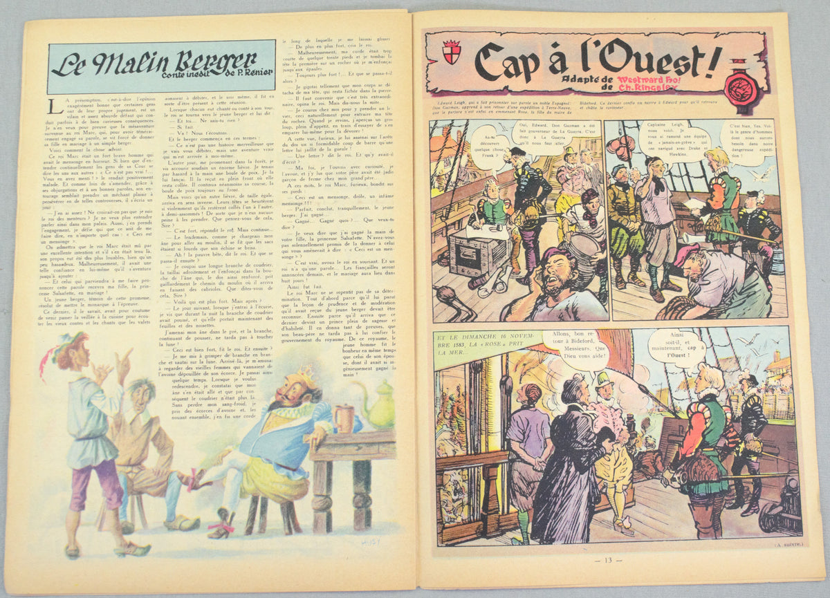Journal Tintin Issue 25: June 17th 1948 Cover Edition Vintage Comic EO Couverture