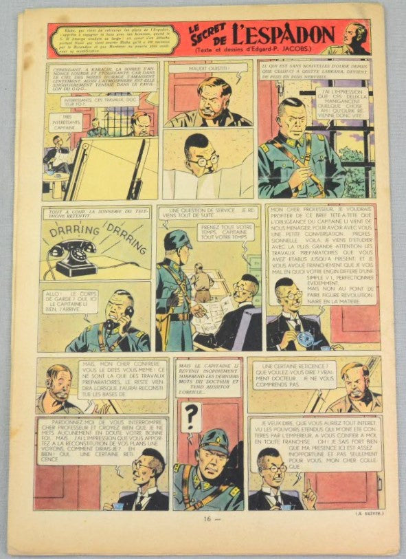 Journal Tintin Issue 26: June 24th 1948 Cover Edition Vintage Comic EO Couverture