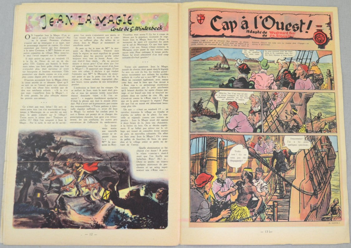 Journal Tintin Issue 28: July 8th 1948 Le Rallic Cover Edition Vintage Comic EO Couverture
