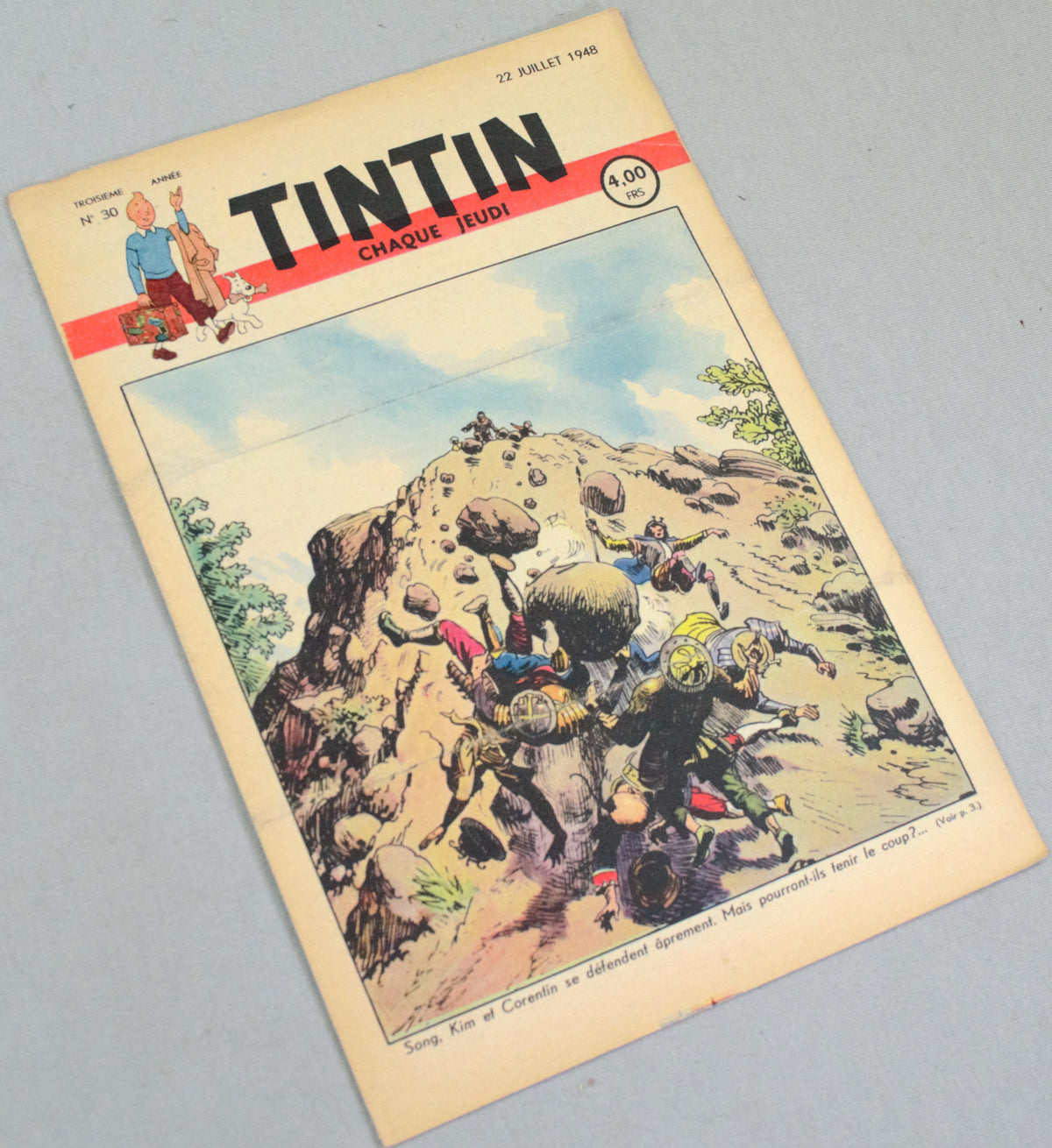 Journal Tintin Issue 30: July 22nd 1948 Le Rallic Cover Edition Vintage Comic EO Couverture