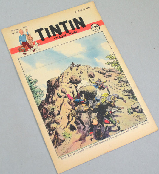 Journal Tintin Issue 30: July 22nd 1948 Le Rallic Cover Edition Vintage Comic EO Couverture