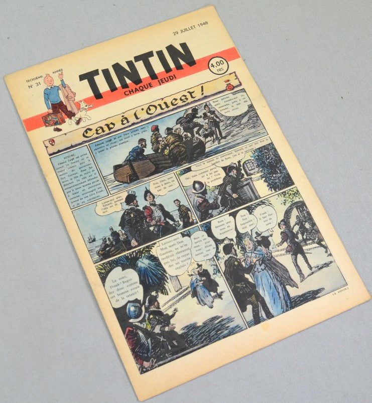 Journal Tintin Issue 31: July 29th 1948 Cover Edition Vintage Comic EO Couverture
