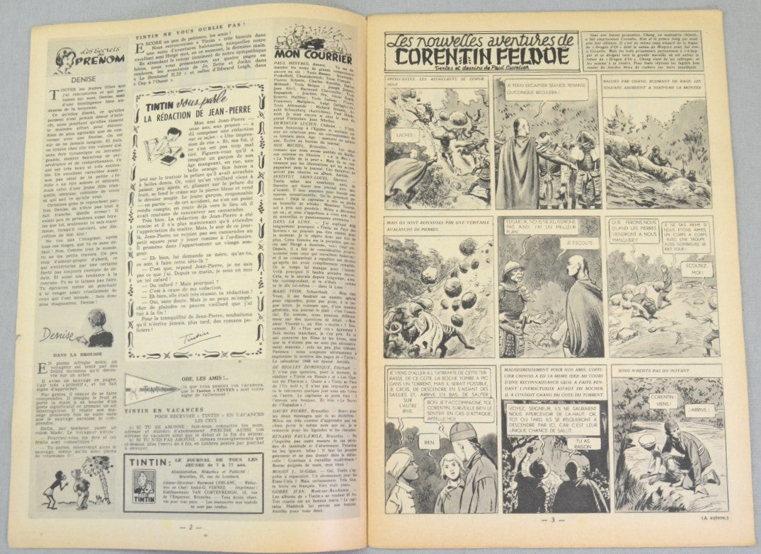Journal Tintin Issue 31: July 29th 1948 Cover Edition Vintage Comic EO Couverture