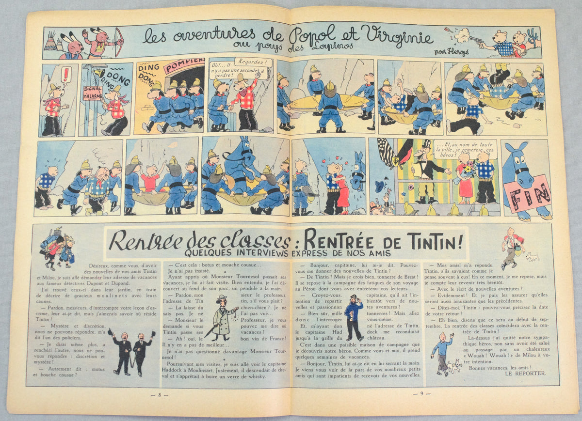 Journal Tintin Issue 31: July 29th 1948 Cover Edition Vintage Comic EO Couverture