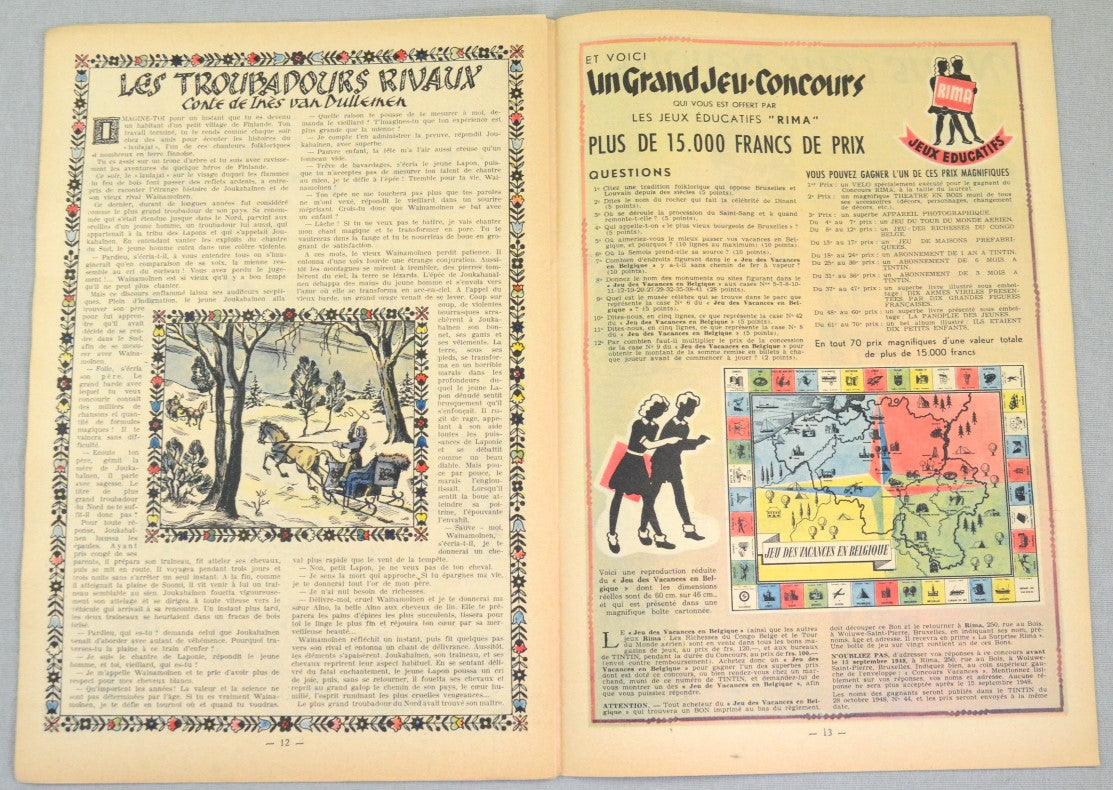 Journal Tintin Issue 31: July 29th 1948 Cover Edition Vintage Comic EO Couverture