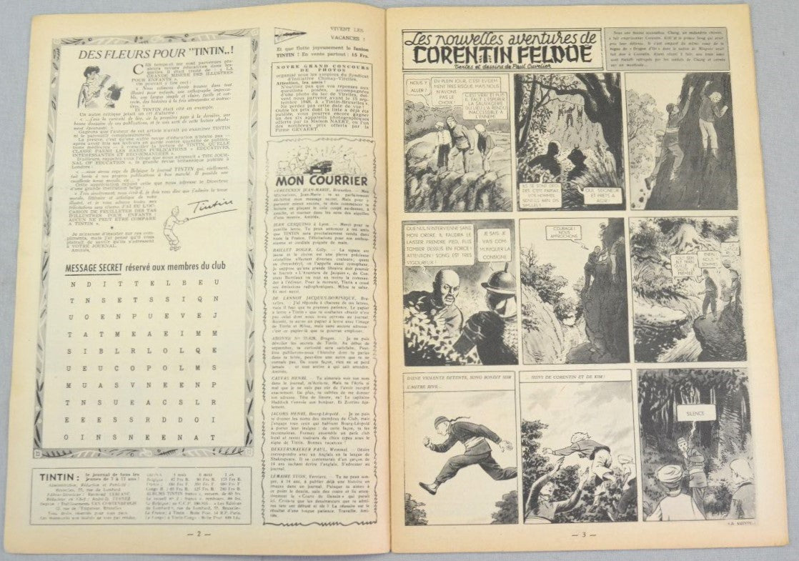 Journal Tintin Issue 32: August 5th 1948 Edgar P. Jacobs Cover Edition Vintage Comic EO Couverture