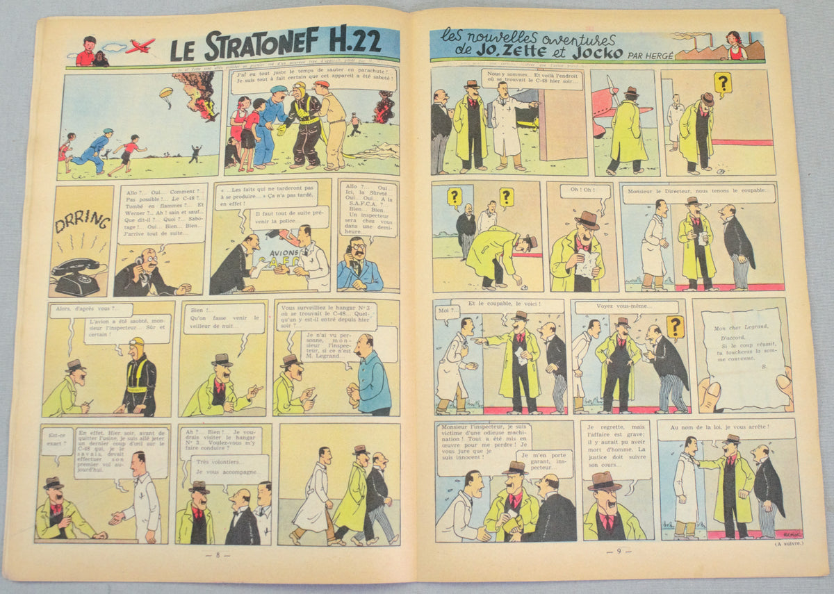 Journal Tintin Issue 32: August 5th 1948 Edgar P. Jacobs Cover Edition Vintage Comic EO Couverture