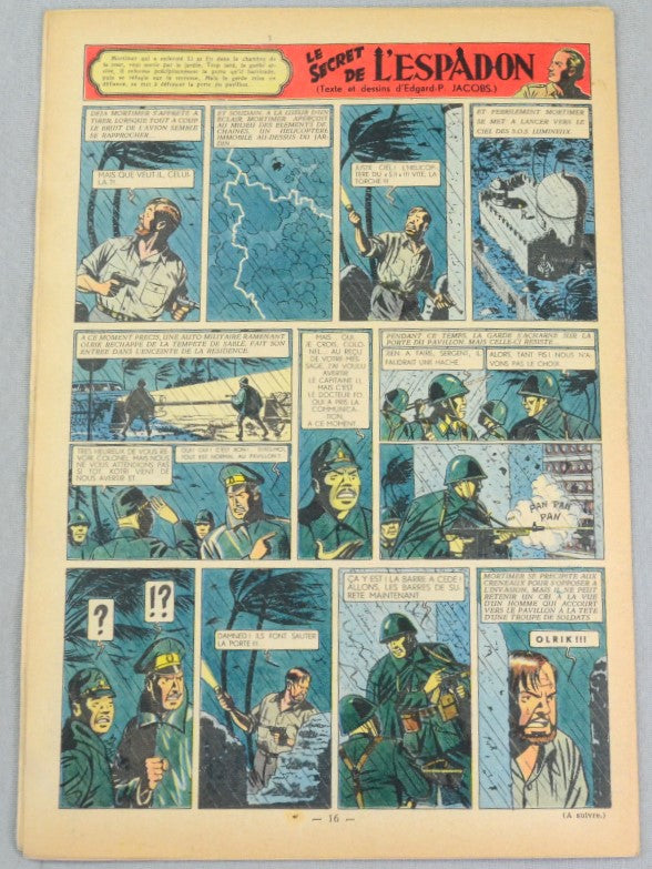 Journal Tintin Issue 32: August 5th 1948 Edgar P. Jacobs Cover Edition Vintage Comic EO Couverture
