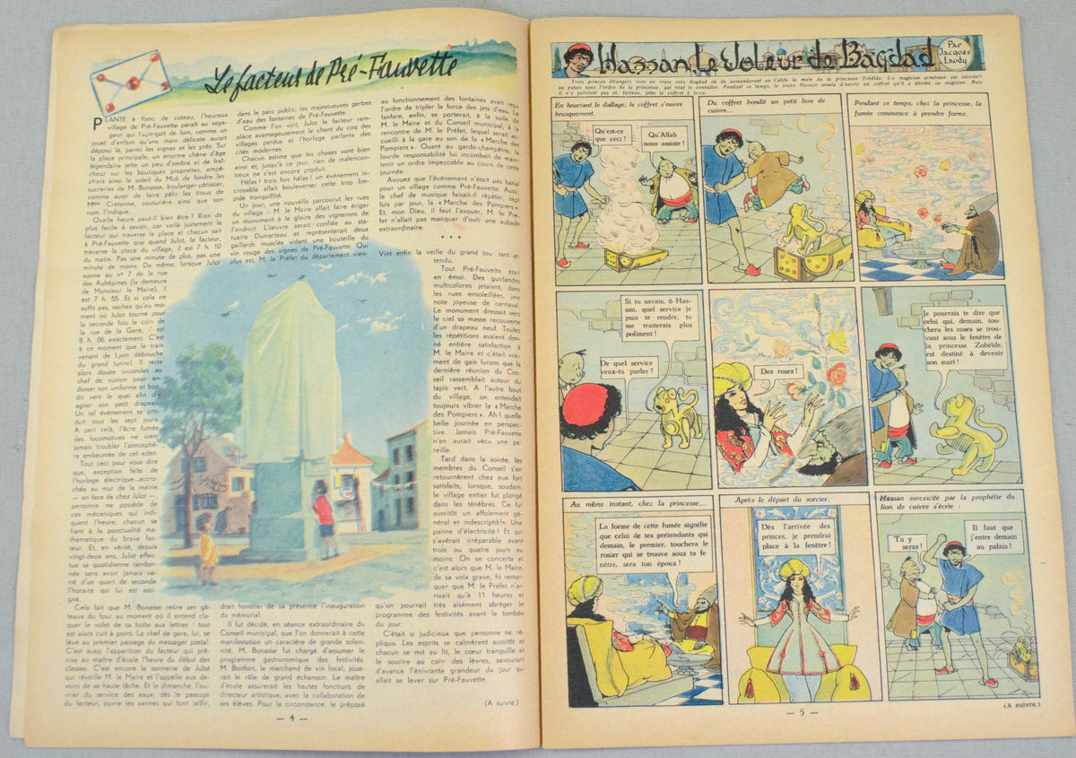 Journal Tintin Issue 33: August 12th 1948 Husy Cover Edition Vintage Comic EO Couverture
