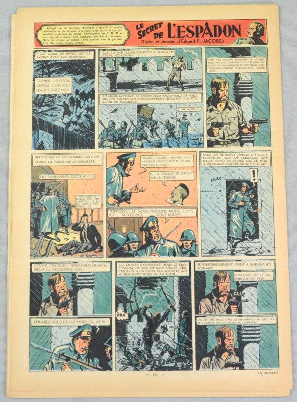 Journal Tintin Issue 33: August 12th 1948 Husy Cover Edition Vintage Comic EO Couverture