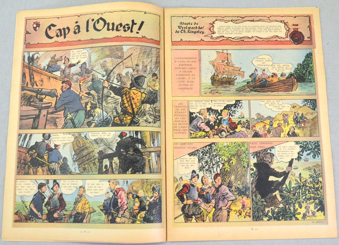 Journal Tintin Issue 34: August 19th 1948 Jacques Laudy Cover Edition Vintage Comic EO Couverture