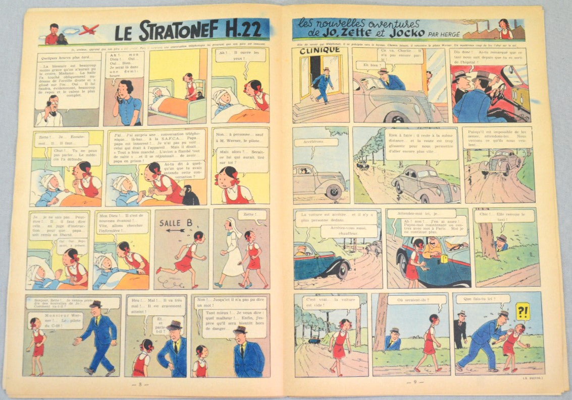 Journal Tintin Issue 34: August 19th 1948 Jacques Laudy Cover Edition Vintage Comic EO Couverture