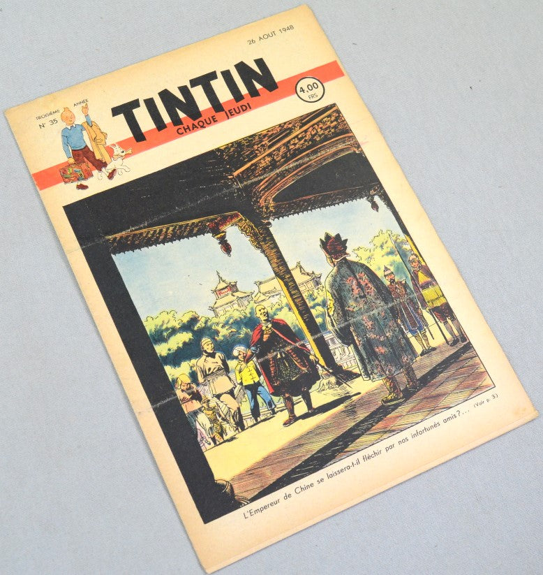 Journal Tintin Issue 35: August 26th 1948 Cover Edition Vintage Comic EO Couverture