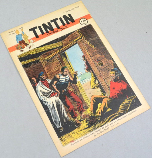 Journal Tintin Issue 36: September 2nd 1948 Cover Edition Vintage Comic EO Couverture