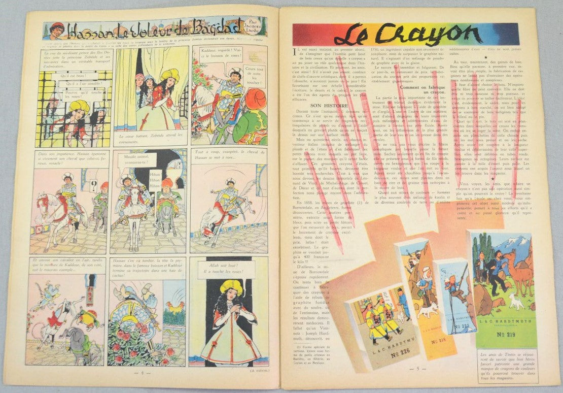 Journal Tintin Issue 36: September 2nd 1948 Cover Edition Vintage Comic EO Couverture