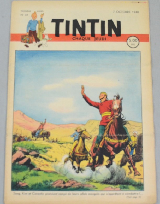 Journal Tintin Issue 41: October 7th 1948 Cover Edition Vintage Comic EO Couverture