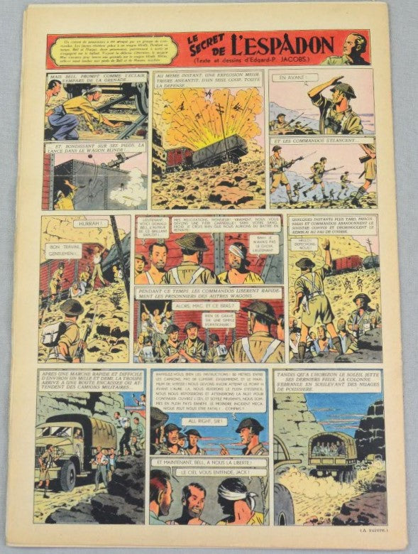 Journal Tintin Issue 41: October 7th 1948 Cover Edition Vintage Comic EO Couverture