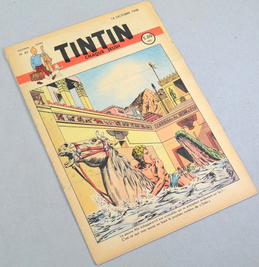 Journal Tintin Issue 42: October 14th 1948 Cover Edition Vintage Comic EO Couverture
