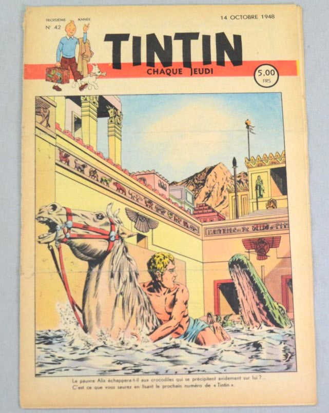 Journal Tintin Issue 42: October 14th 1948 Cover Edition Vintage Comic EO Couverture