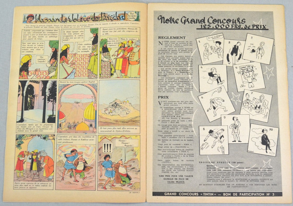 Journal Tintin Issue 42: October 14th 1948 Cover Edition Vintage Comic EO Couverture
