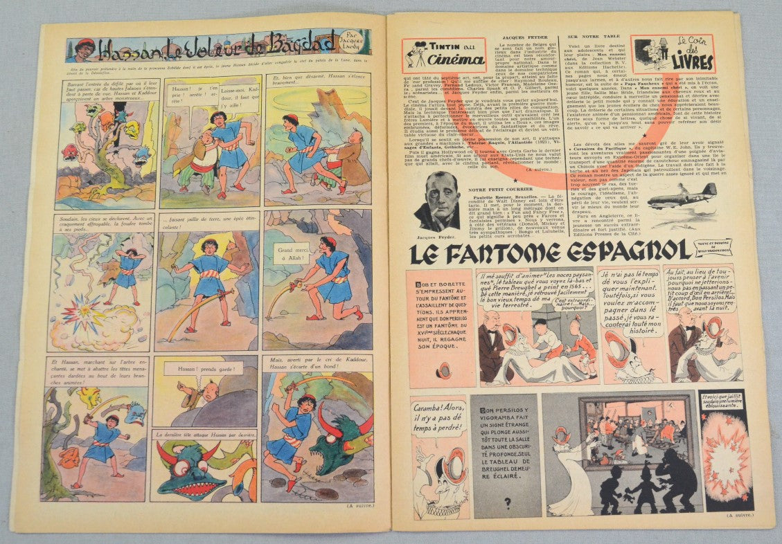 Journal Tintin Issue 43: October 21st 1948 Le Rallic Cover Edition Vintage Comic EO Couverture