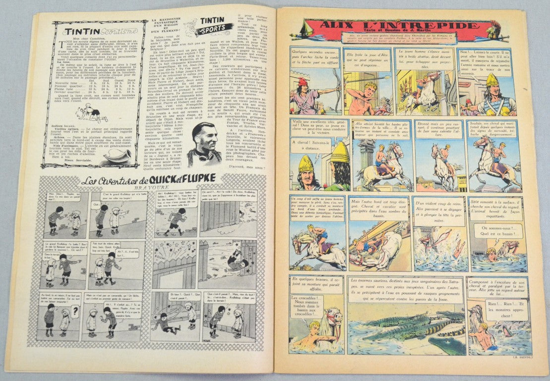 Journal Tintin Issue 43: October 21st 1948 Le Rallic Cover Edition Vintage Comic EO Couverture