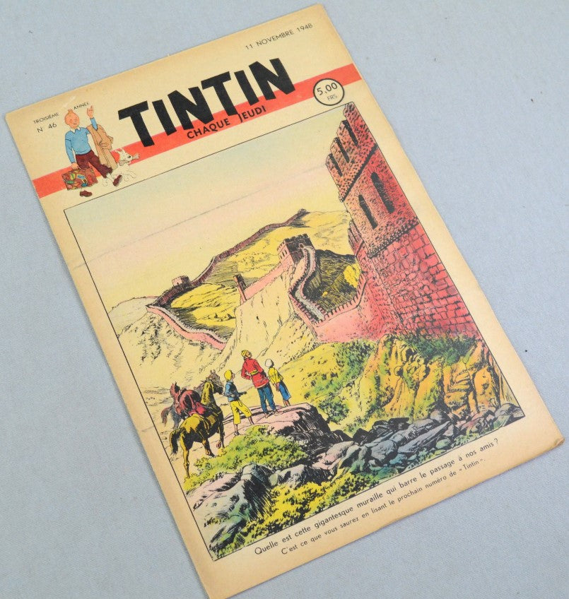 Journal Tintin Issue 46: November 11th 1948 Cover Edition Vintage Comic EO Couverture