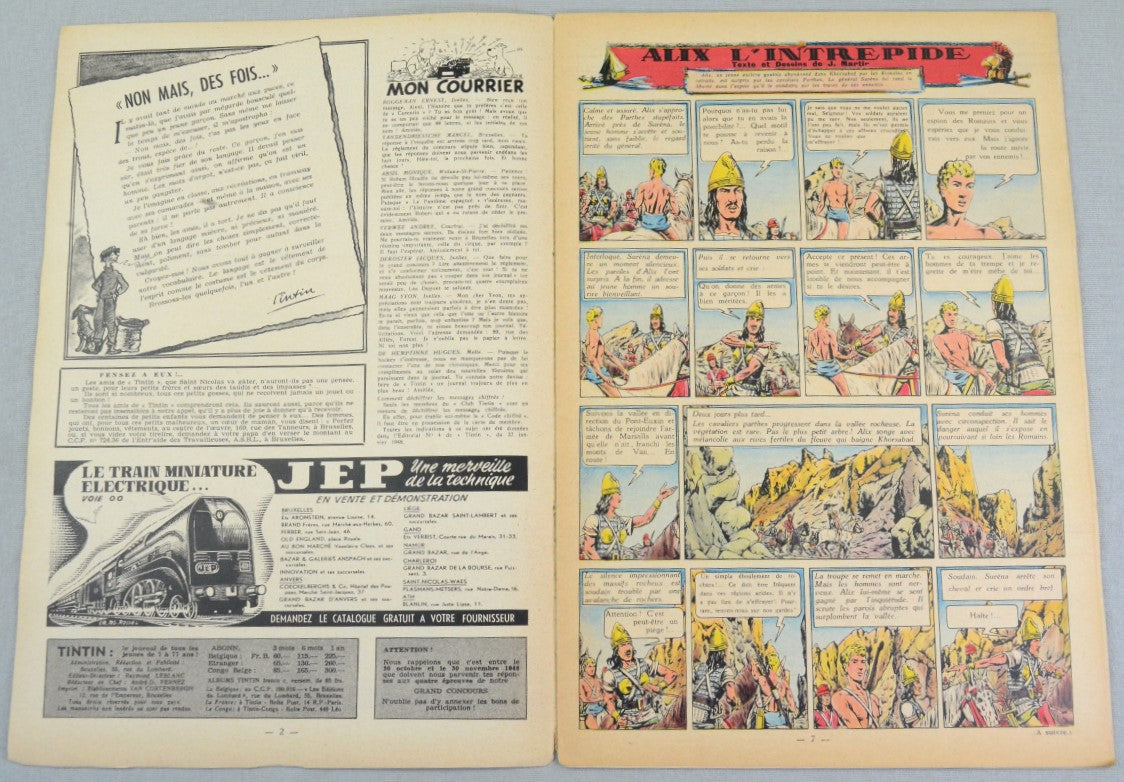 Journal Tintin Issue 46: November 11th 1948 Cover Edition Vintage Comic EO Couverture