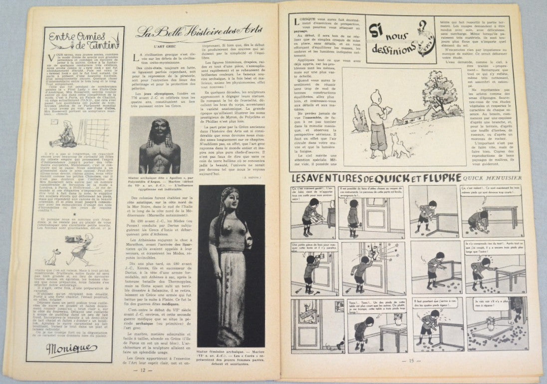 Journal Tintin Issue 46: November 11th 1948 Cover Edition Vintage Comic EO Couverture