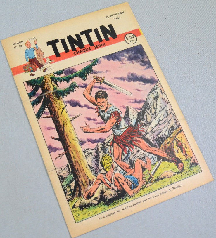 Journal Tintin Issue 48: November 24th 1948 J. Martin Cover Edition Vintage Comic EO Couverture