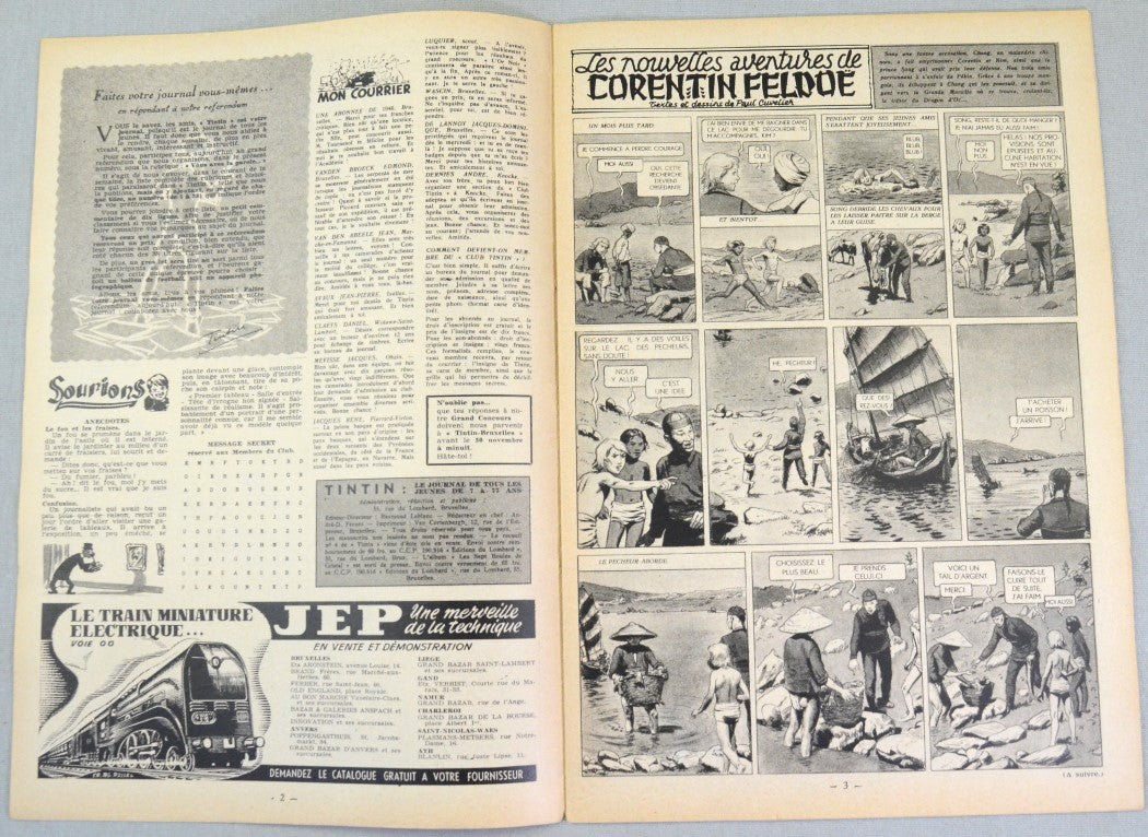 Journal Tintin Issue 48: November 24th 1948 J. Martin Cover Edition Vintage Comic EO Couverture