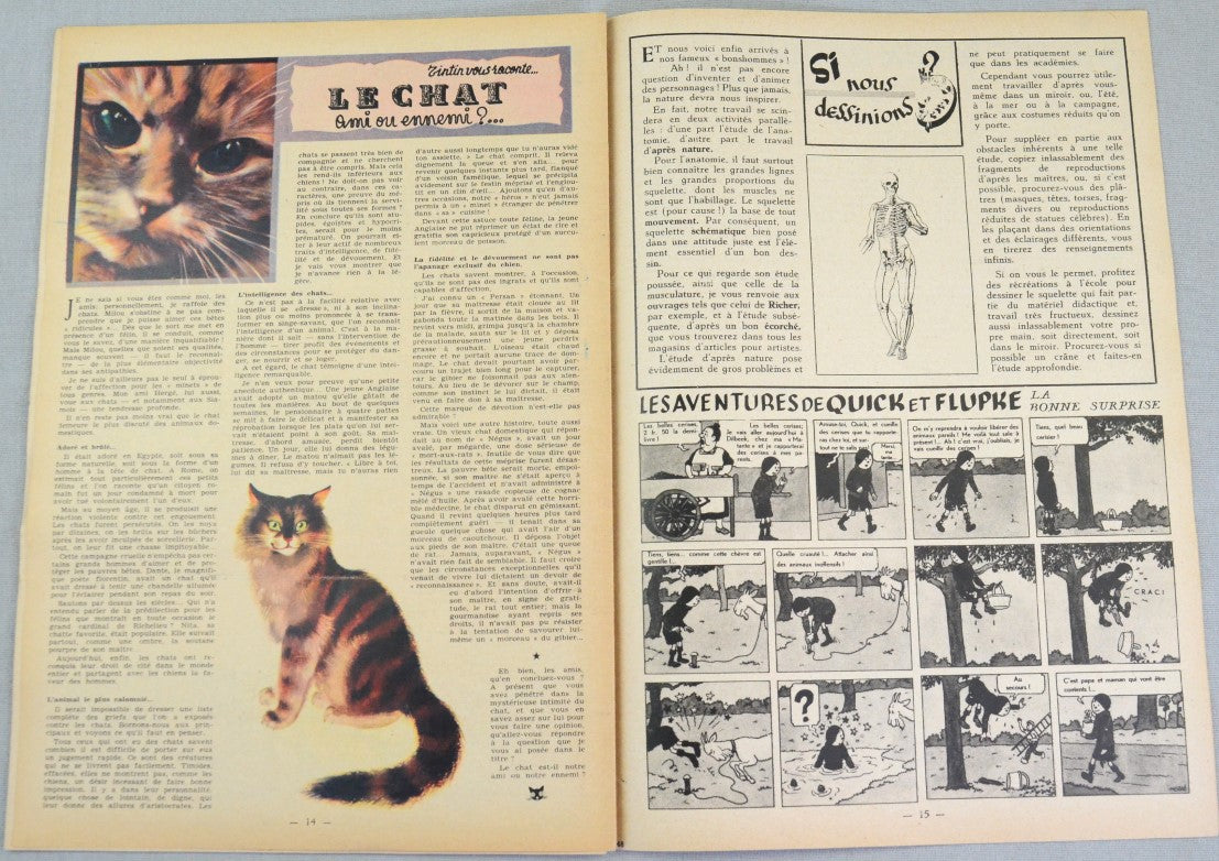 Journal Tintin Issue 48: November 24th 1948 J. Martin Cover Edition Vintage Comic EO Couverture