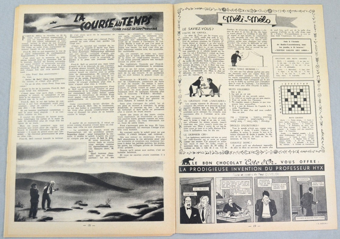 Journal Tintin Issue 48: November 24th 1948 J. Martin Cover Edition Vintage Comic EO Couverture