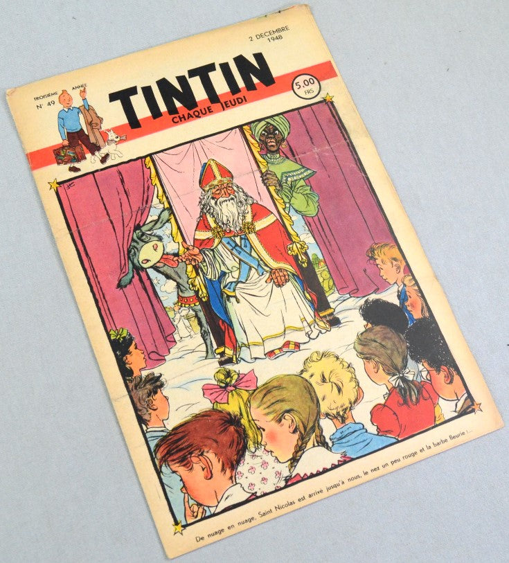 Journal Tintin Issue 49: December 2nd 1948 Cover Edition Vintage Comic EO Couverture