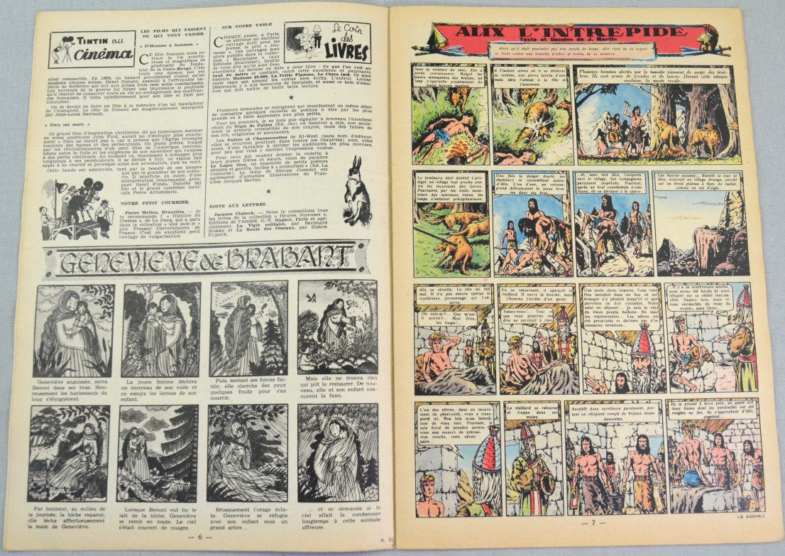 Journal Tintin Issue 51: December 16th 1948 Cover Edition Vintage Comic EO Couverture