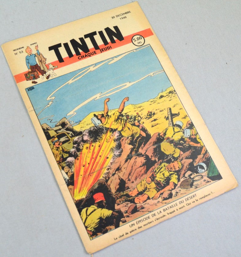 Journal Tintin Issue 53: December 30th 1948 Le Rallic Cover Edition Vintage Comic EO Couverture