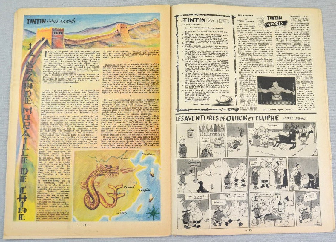 Journal Tintin Issue 53: December 30th 1948 Le Rallic Cover Edition Vintage Comic EO Couverture