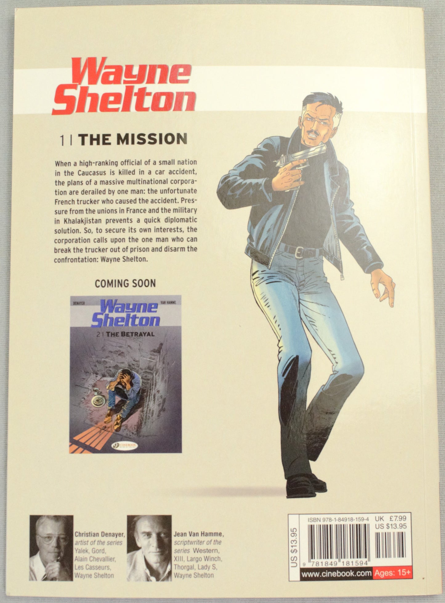 Wayne Shelton Volume 2 - "The Betrayal " Cinebook Paperback Comic Book by Denayer/Van Hamme