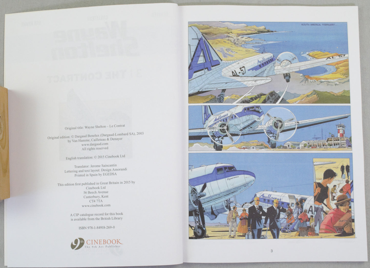 Wayne Shelton Volume 3 - "The Contract " Cinebook Paperback Comic Book by Denayer/Van Hamme