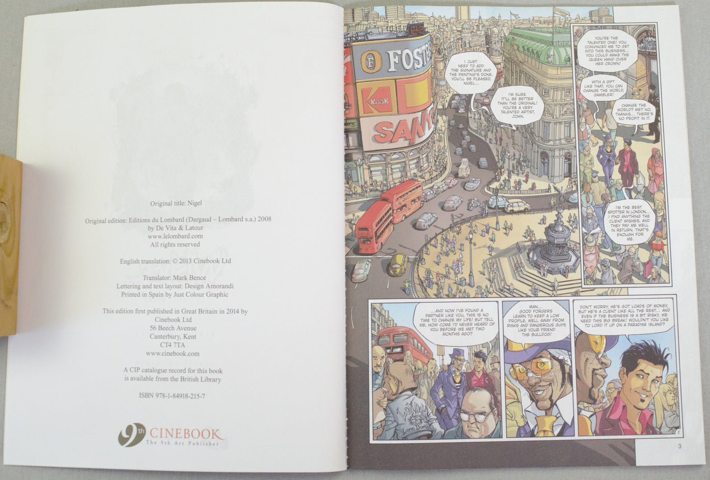Wisher Volume 1 - "Nigel" UK Cinebook Paperback Comic Book by Latour & De Vita