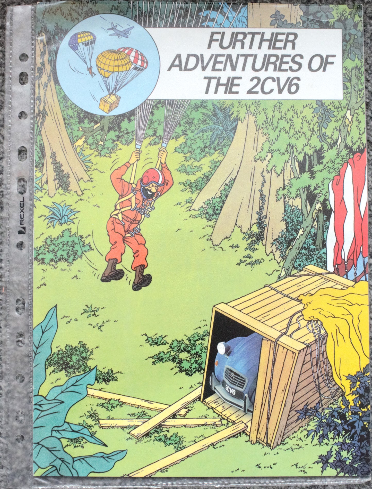 1984 Citroen Tintin Car Brochure: Further Adventures of the 2CV6 by Herge Comic